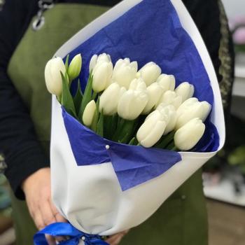 Белые тюльпаны 23 шт.