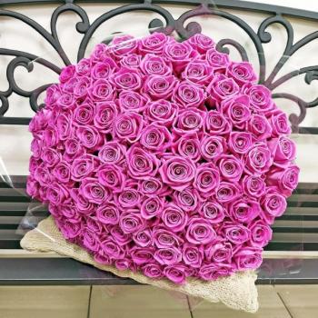Букет Розовые розы Эквадор 101 шт (50 см) articul - 187992